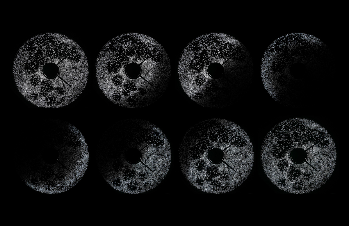 black，Clock，Lunar Clock，