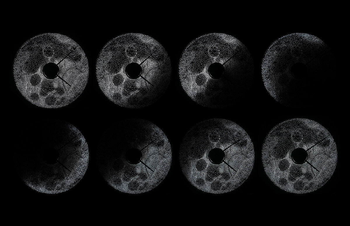 black，Clock，Lunar Clock，