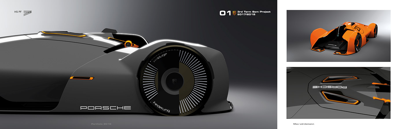 Hand drawn，conceptual design，Automobile design，Porsche 550，