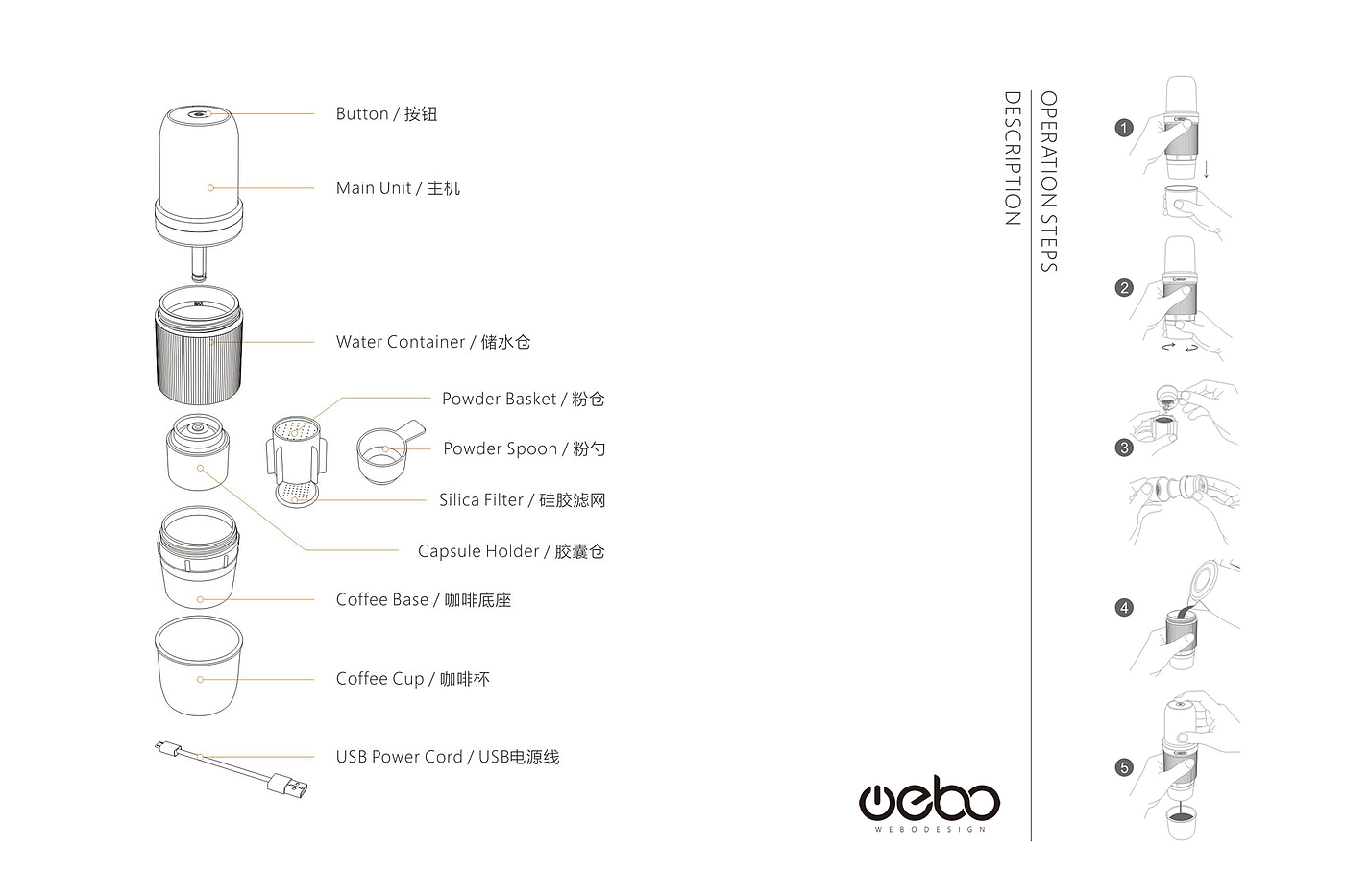 Pressure Coffee Mach，维博设计，外观设计，产品设计，家电设计，工业产品设计外观设计公司，广州产品设计公司，