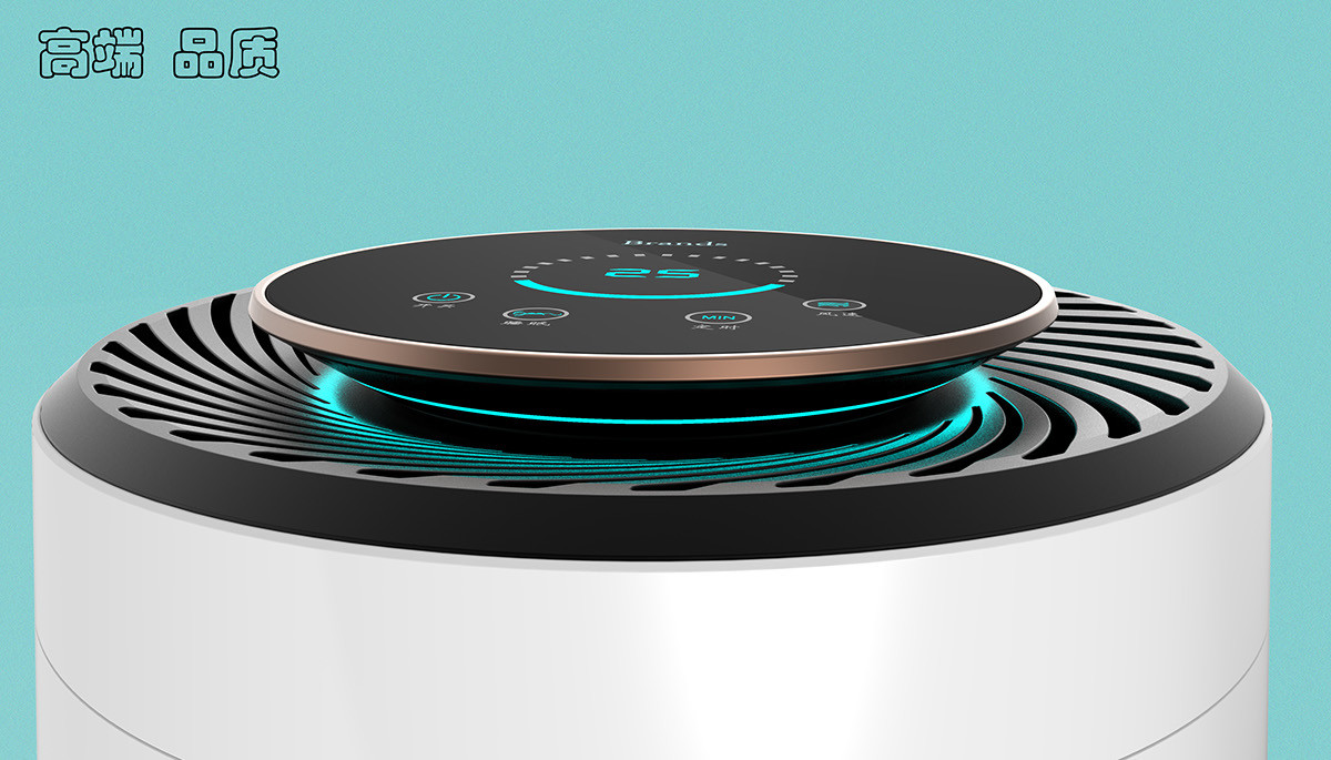 Tower fan design，Household air purifier，Design of voice remote controller，lithe，intelligence，modernization，