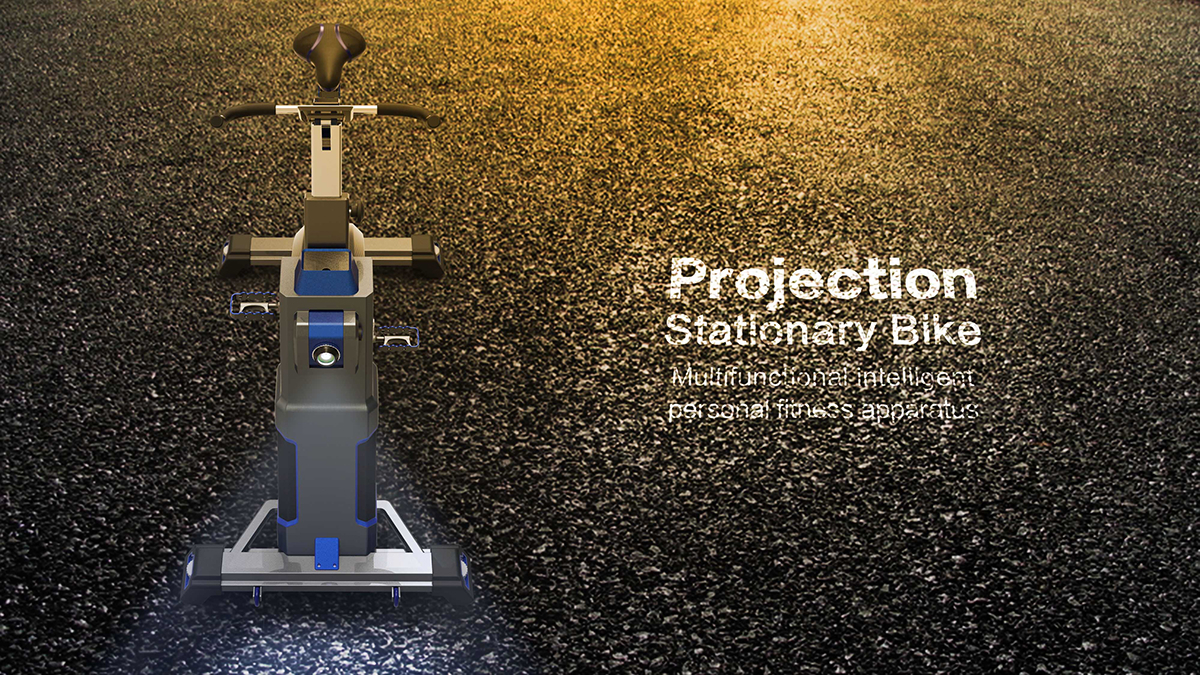 Exercise bike，industrial design，Projection，No external power supply is required，Equipped with high-quality stereo，