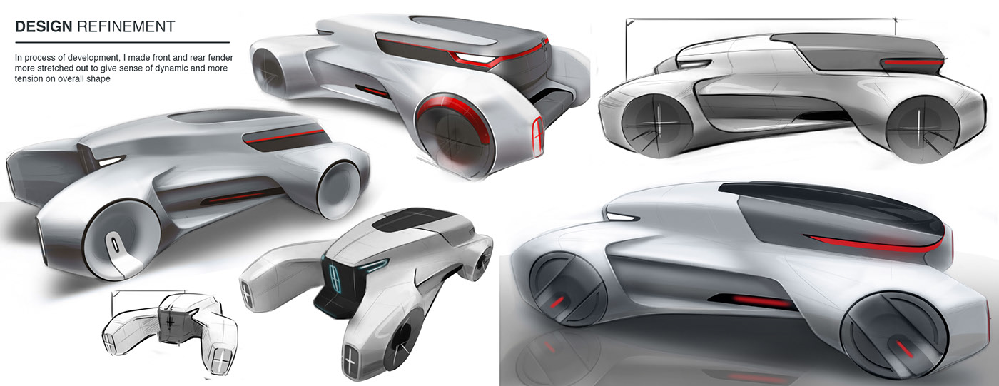 Lincoln，Hand drawn car，industrial design，Automobile design，