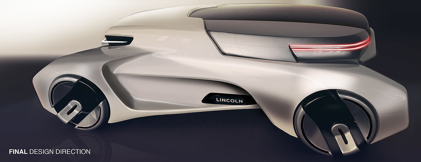 Lincoln，Hand drawn car，industrial design，Automobile design，