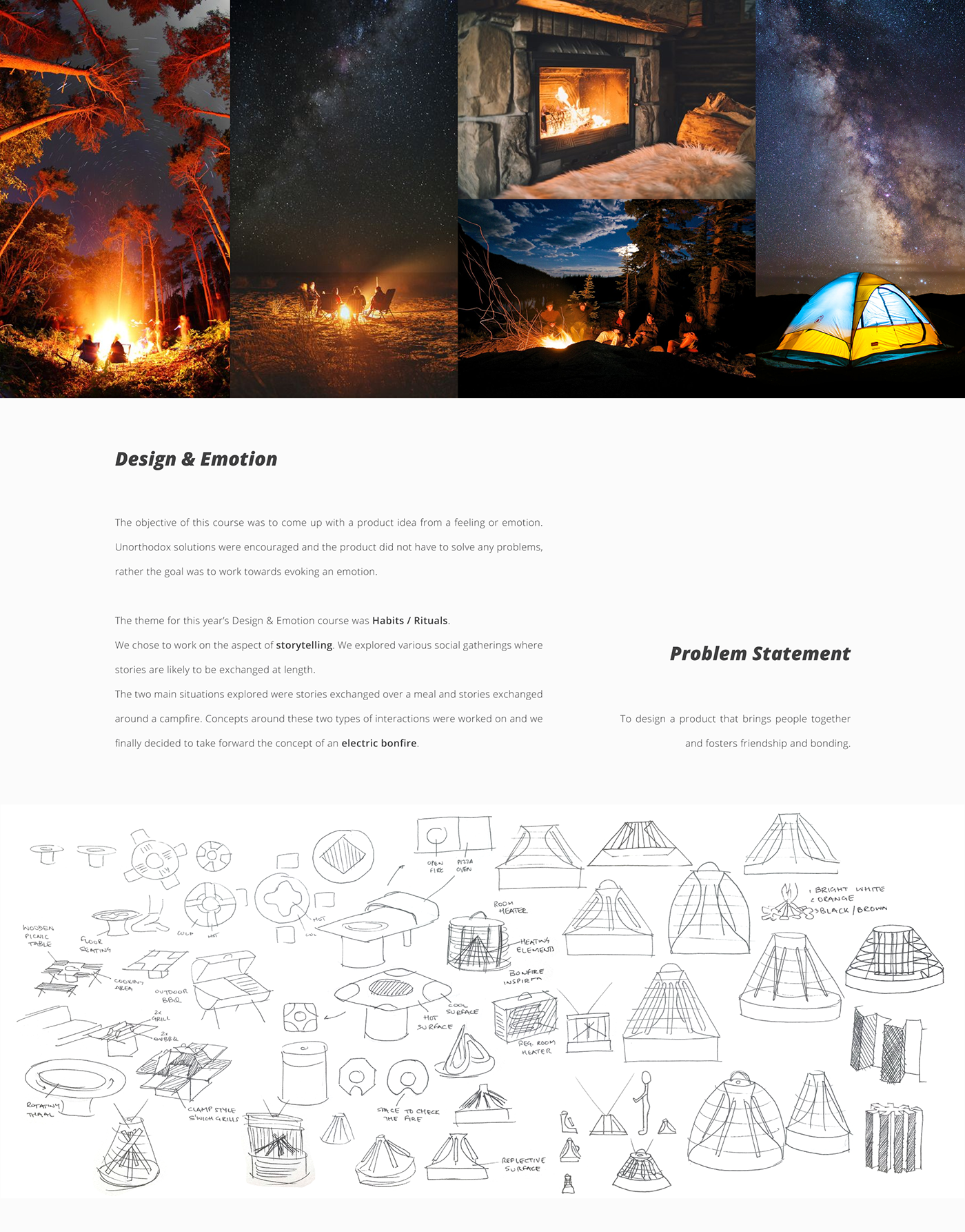 Electric bonfire，Emotional design，Bono，social contact，