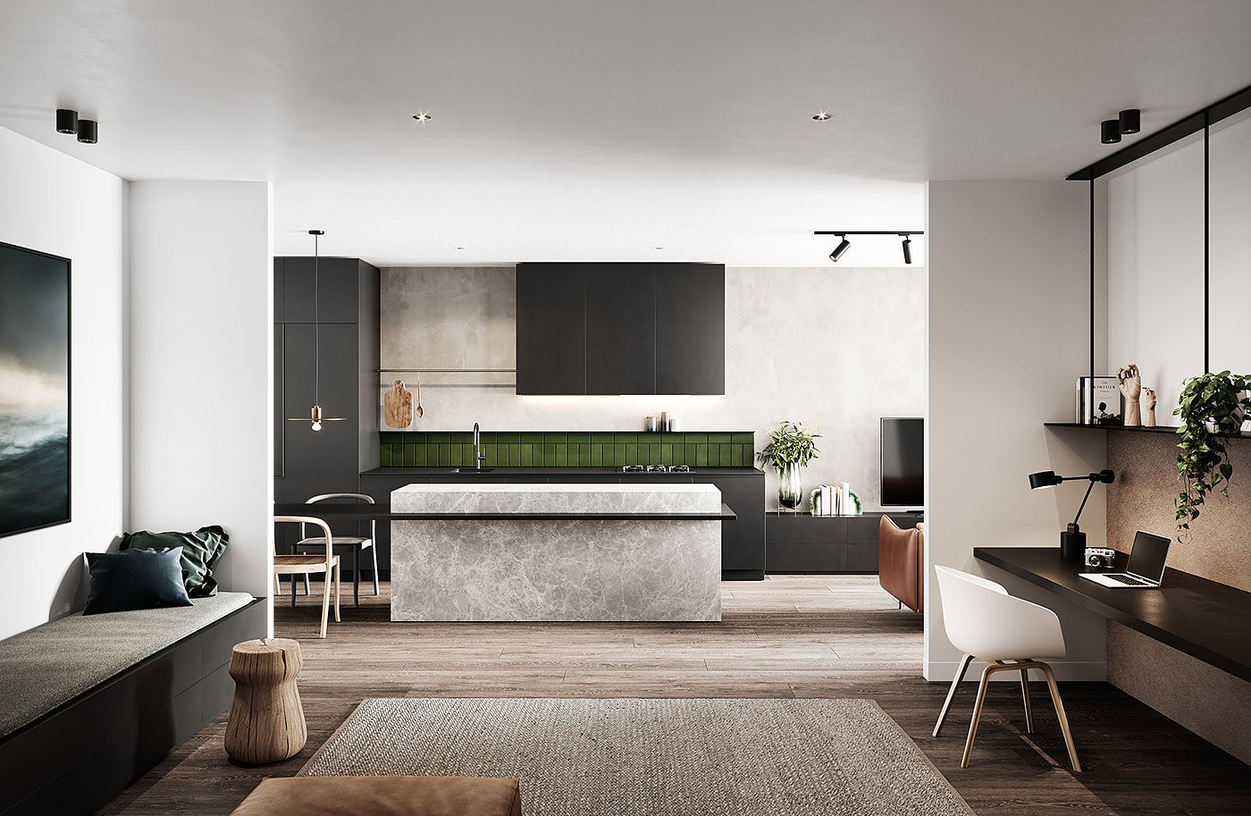 Architectural visualization，Interior design，Home Furnishing，