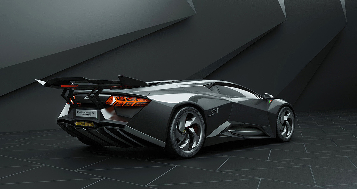 Lamborghini，Sports car，Render，geometry，Cool，