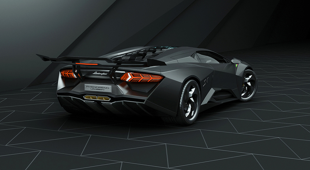 Lamborghini，Sports car，Render，geometry，Cool，