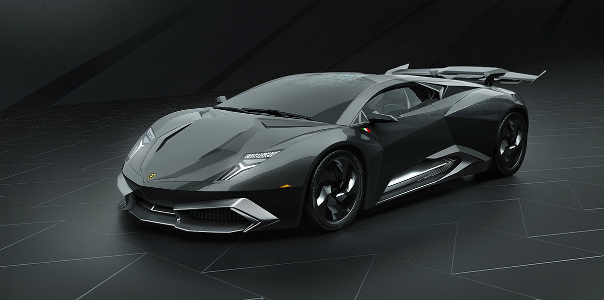 Lamborghini，Sports car，Render，geometry，Cool，