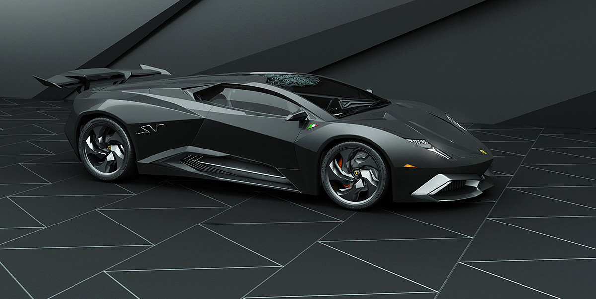 Lamborghini，Sports car，Render，geometry，Cool，