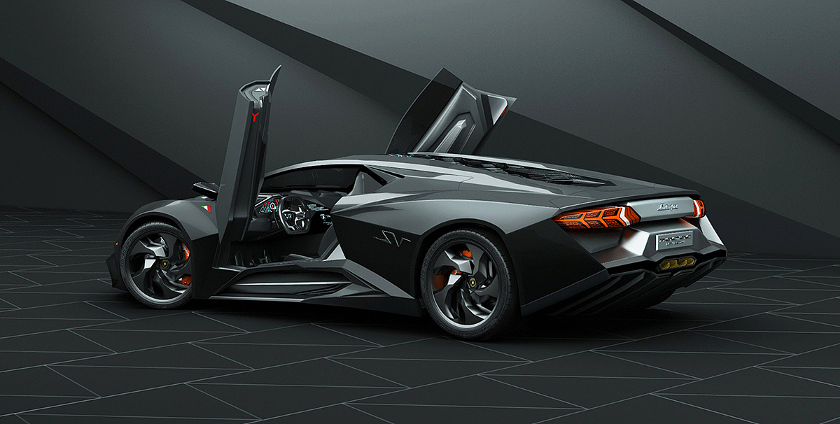 Lamborghini，Sports car，Render，geometry，Cool，