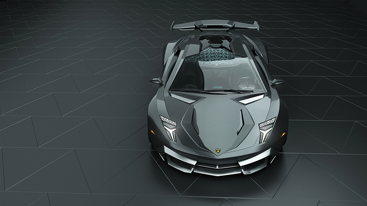 Lamborghini，Sports car，Render，geometry，Cool，