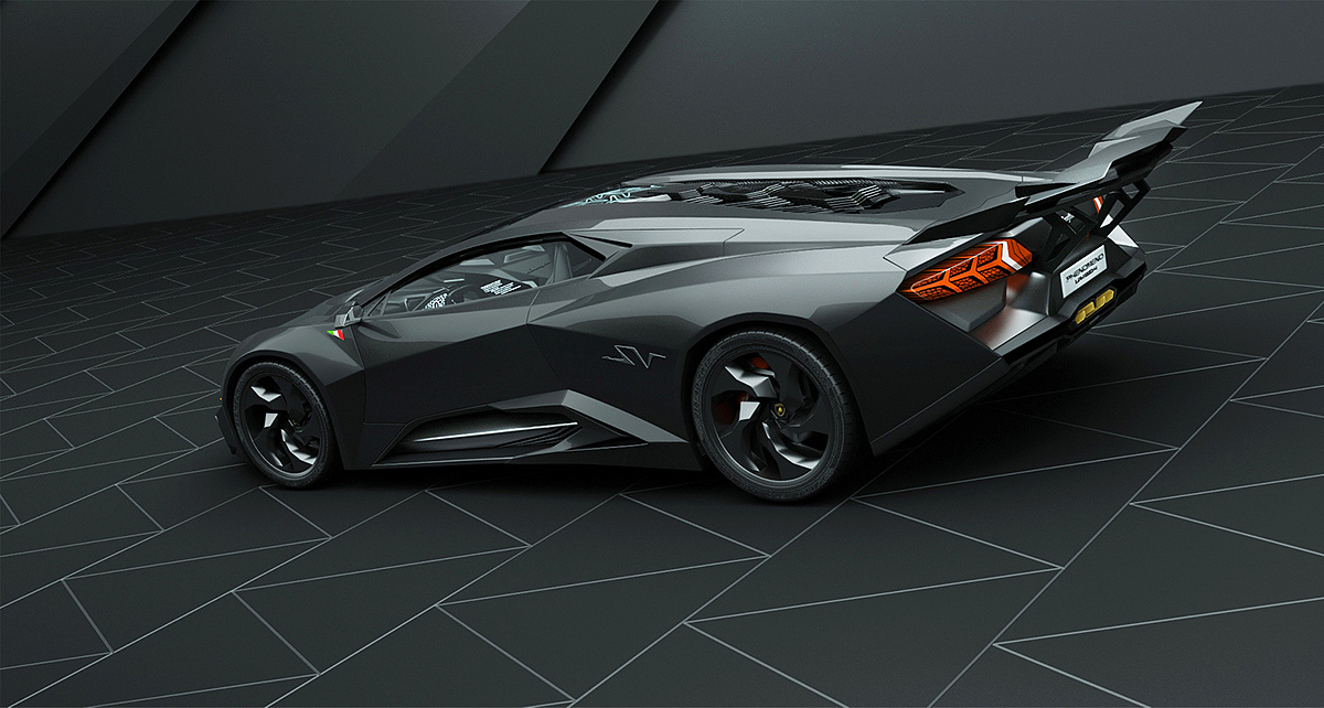 Lamborghini，Sports car，Render，geometry，Cool，