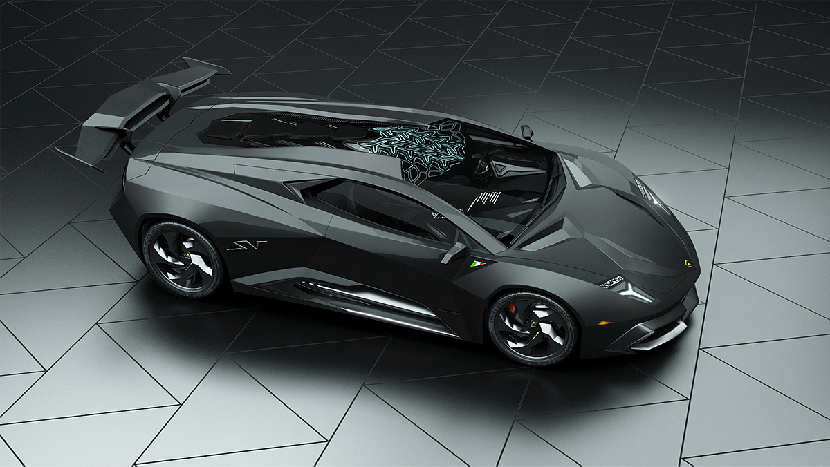 Lamborghini，Sports car，Render，geometry，Cool，