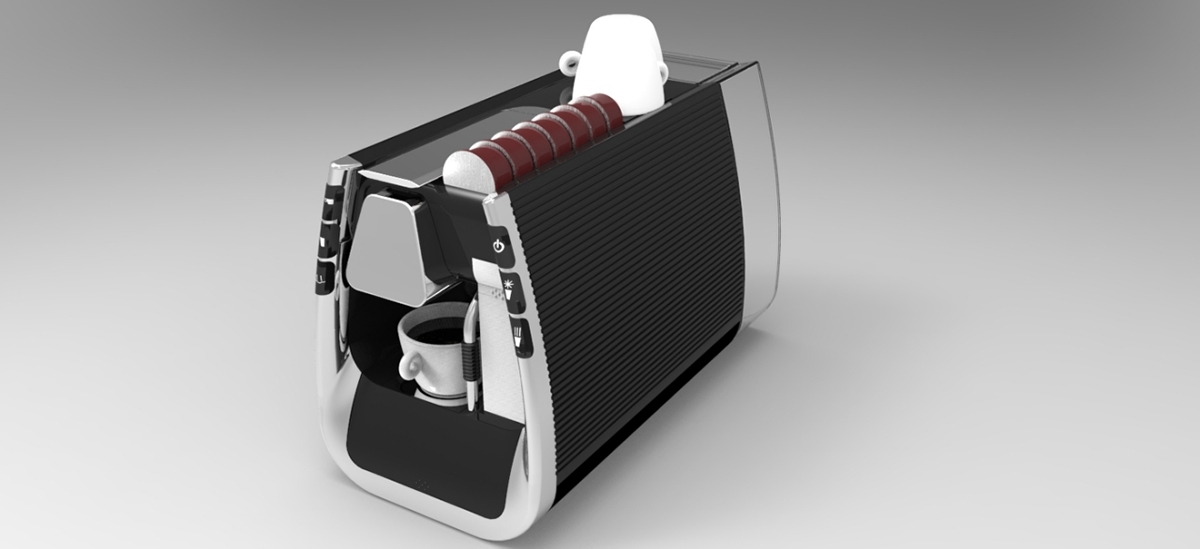 Coffee machine，industrial design，product design，concept，prototype，