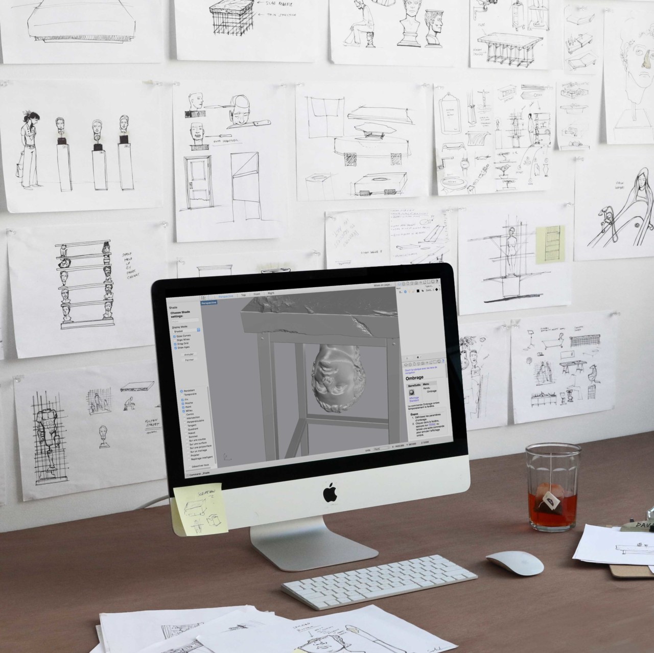 Sculpture，furniture design ，Plaster，