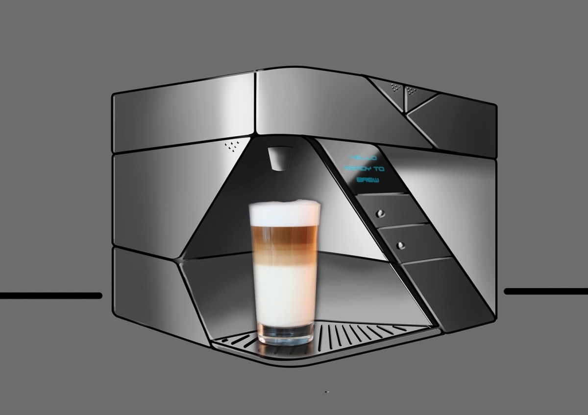 Coffee machine，industrial design，product design，concept，prototype，