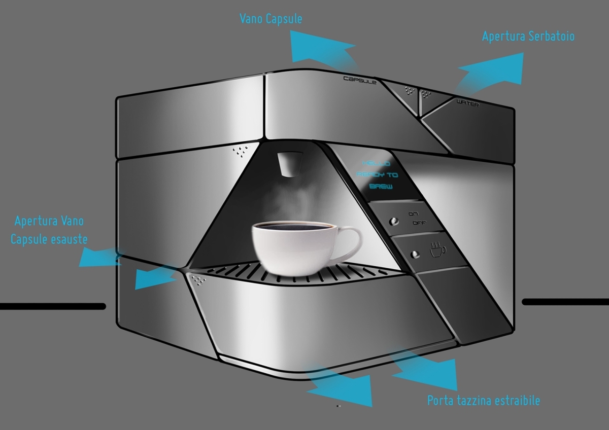 Coffee machine，industrial design，product design，concept，prototype，