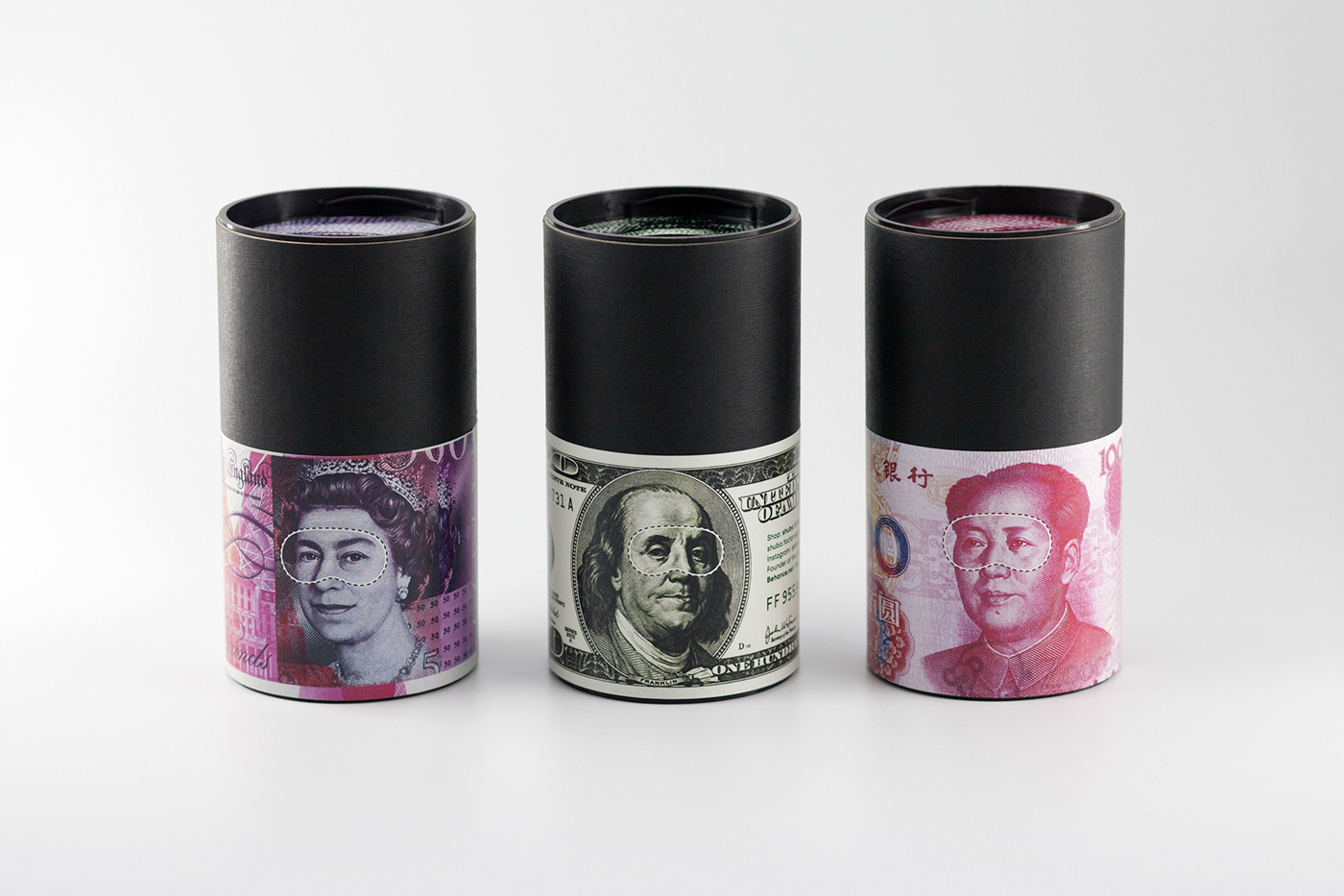 Eye mask design，packing design，black，