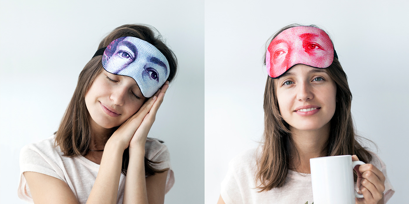 Eye mask design，packing design，black，