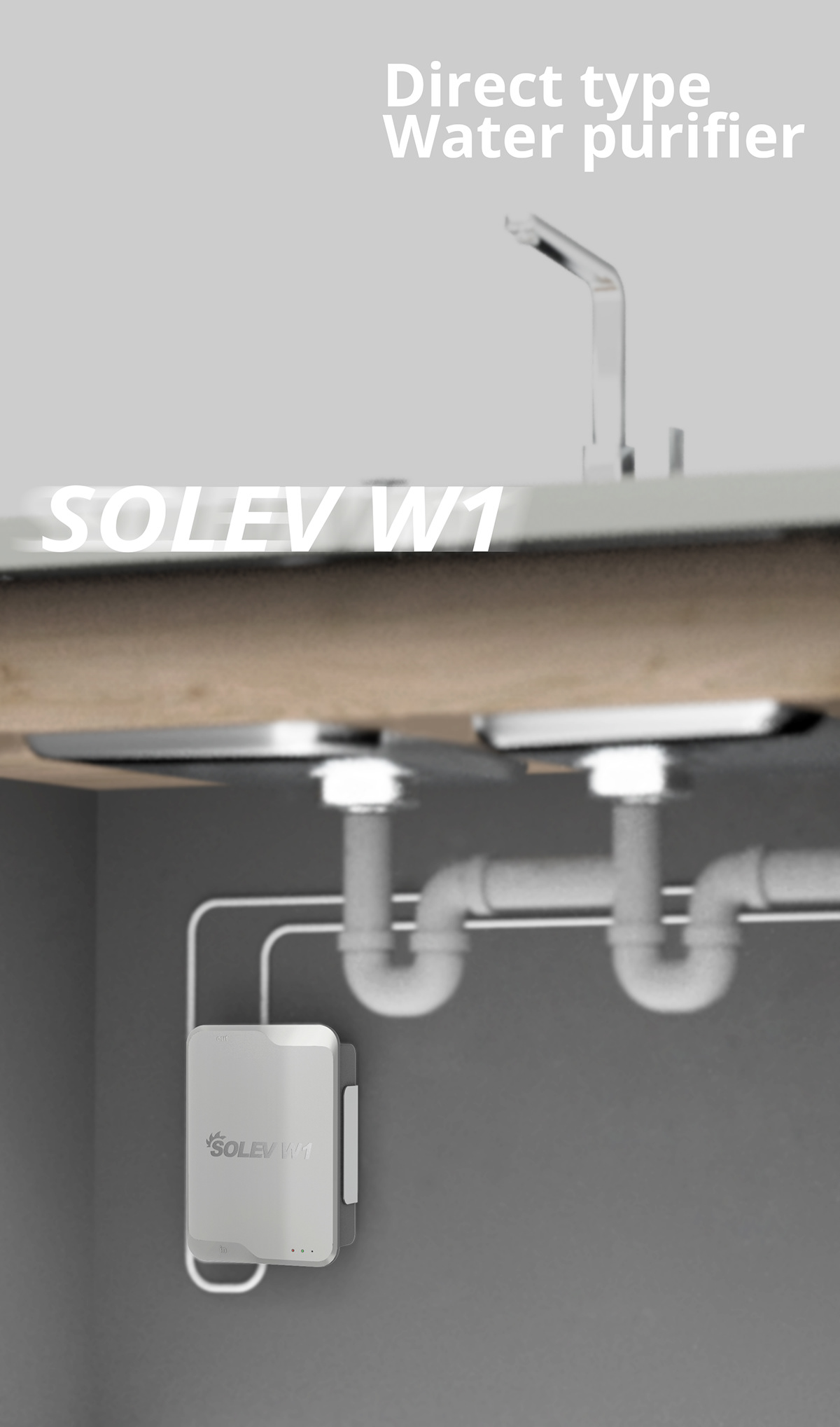 Manual water purifier，Ultraviolet sterilization，Solev W1，