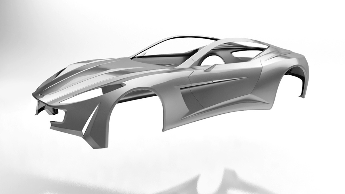 Aston Martin，Concept Car，Sports car，vehicle，design sketch，
