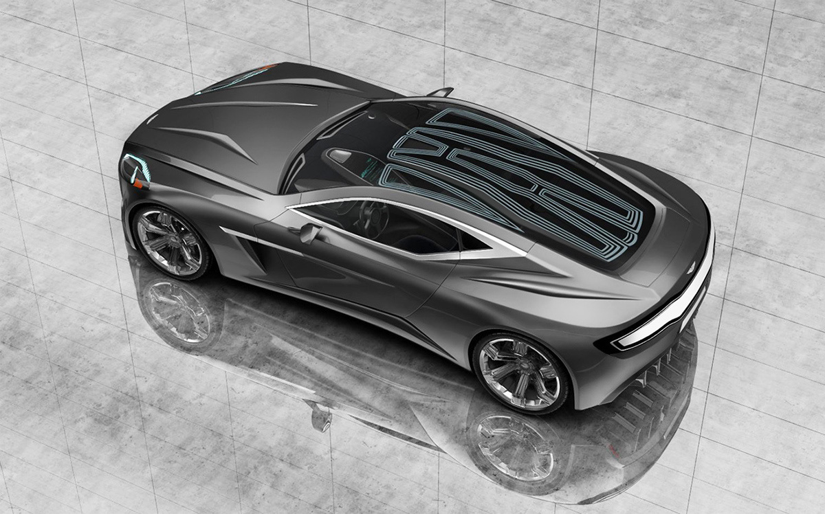 Aston Martin，Concept Car，Sports car，vehicle，design sketch，