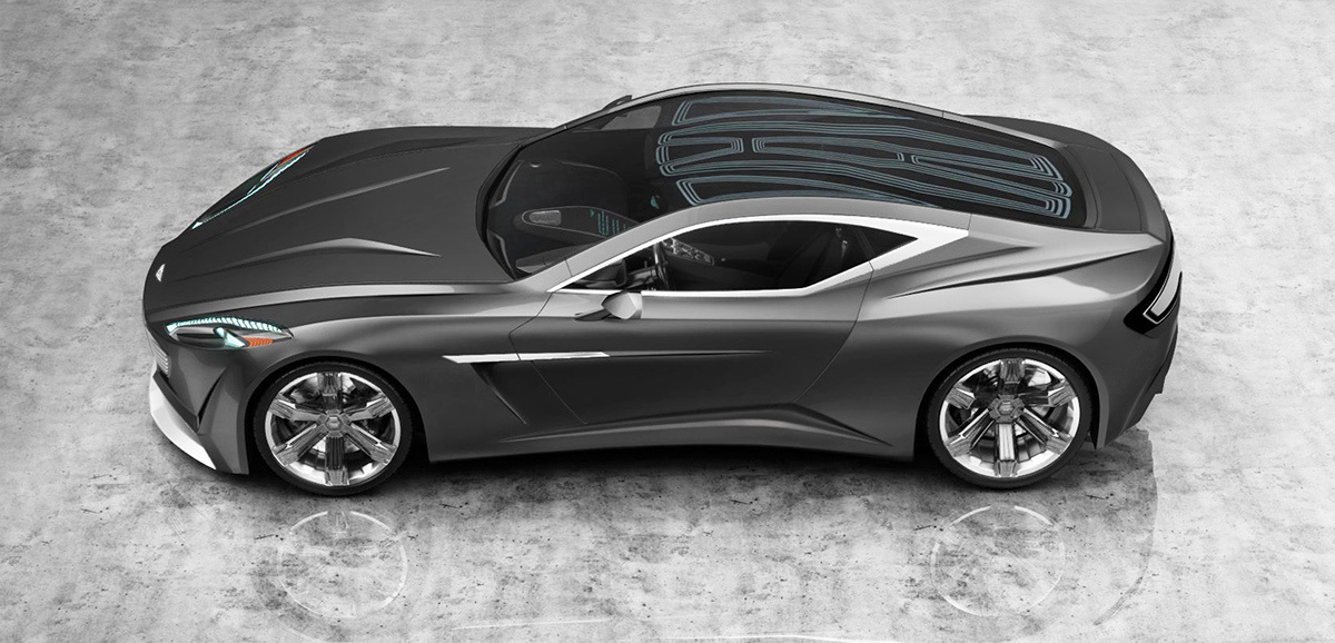 Aston Martin，Concept Car，Sports car，vehicle，design sketch，