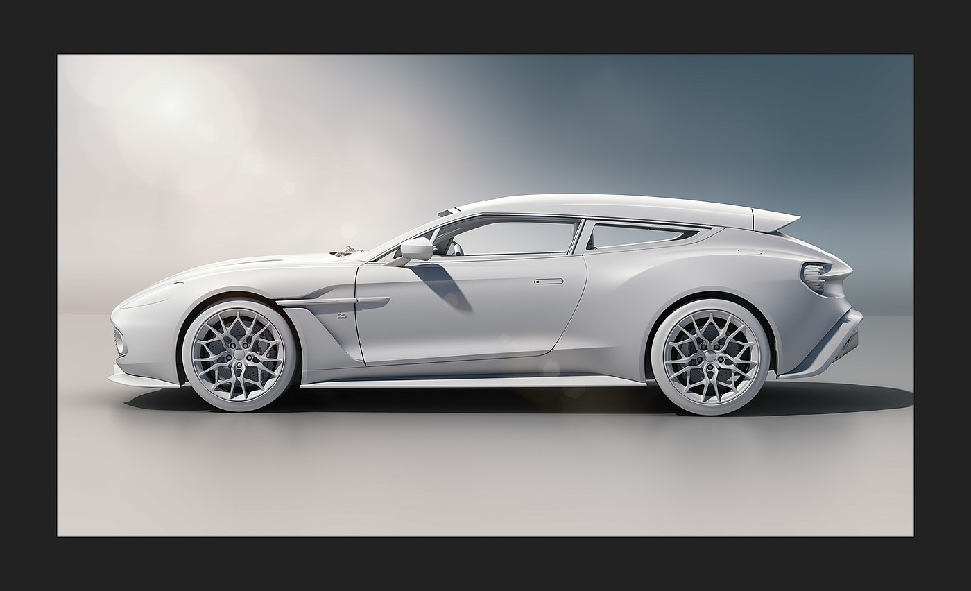 Digital art，Aston Martin Zagato，Car，automobile，