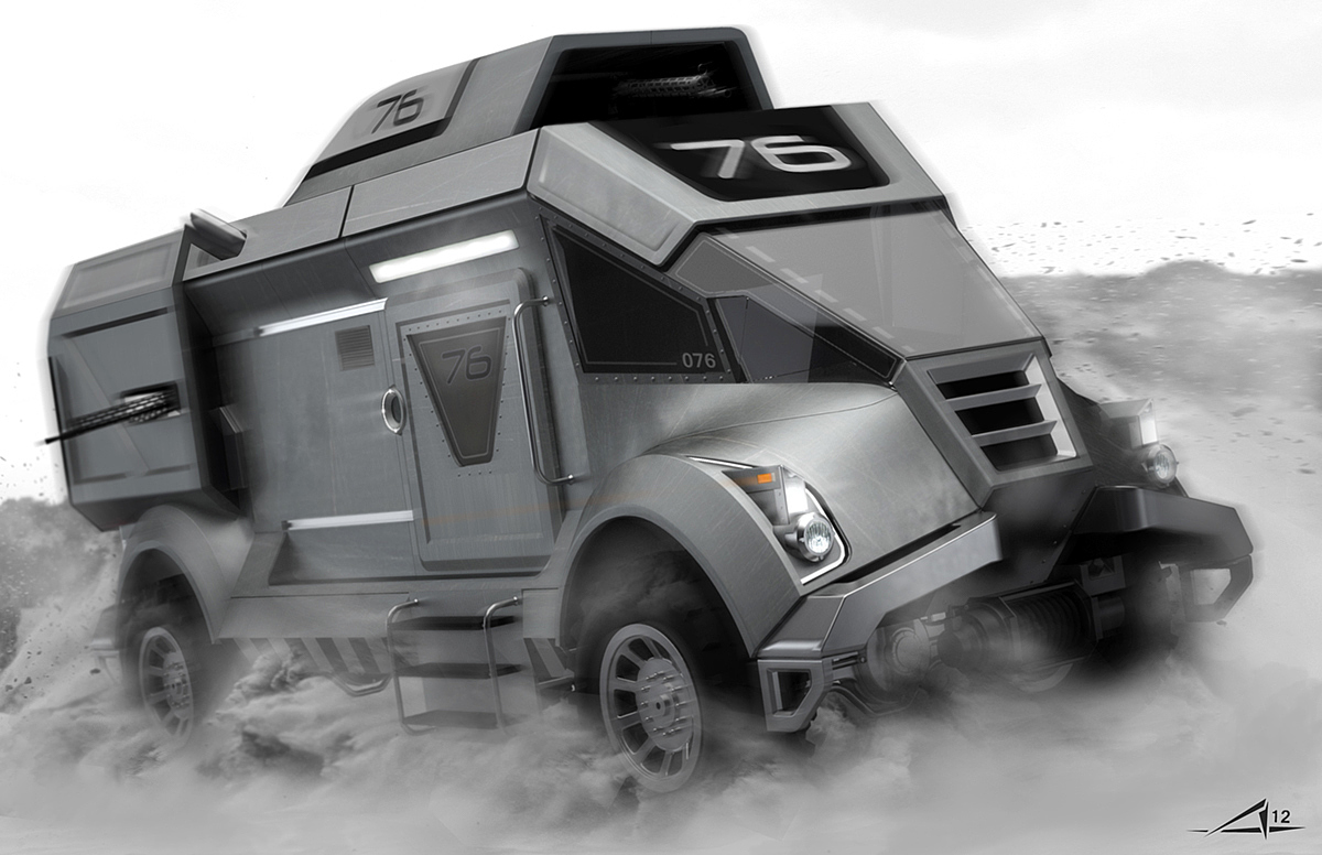 design sketch，3d，Field vehicle，