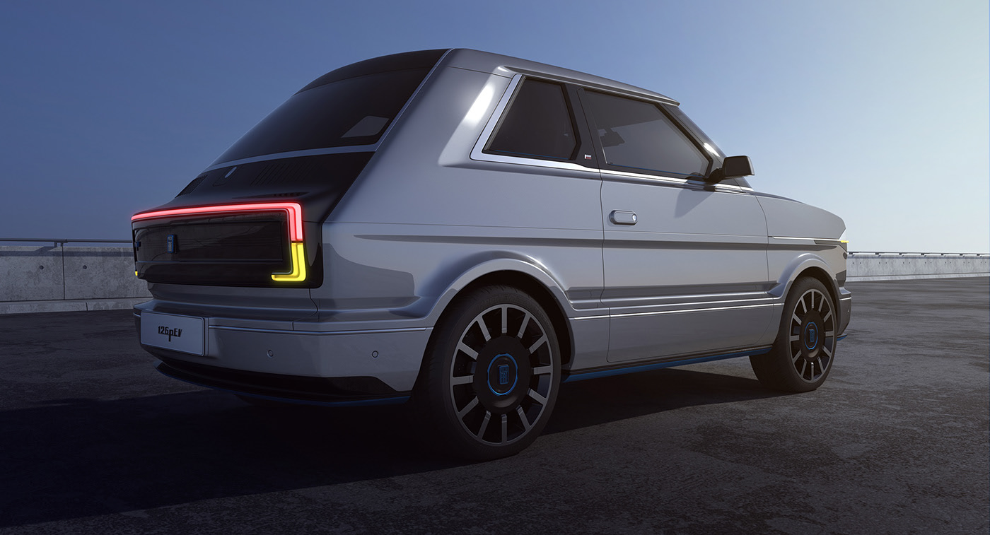 automobile，electric vehicle，Fiat 126P，Vehicle visualization，