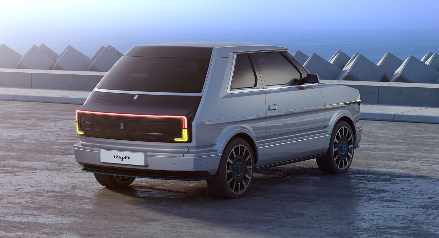automobile，electric vehicle，Fiat 126P，Vehicle visualization，