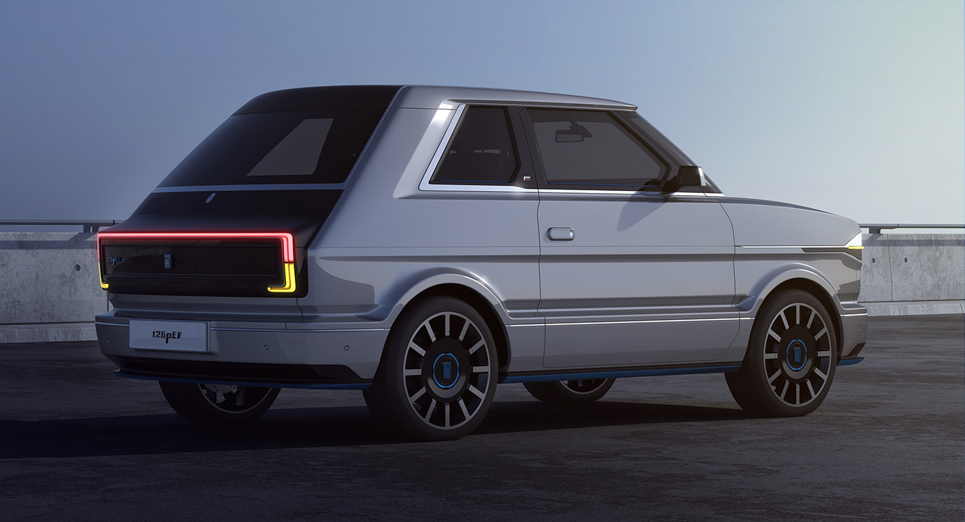 automobile，electric vehicle，Fiat 126P，Vehicle visualization，