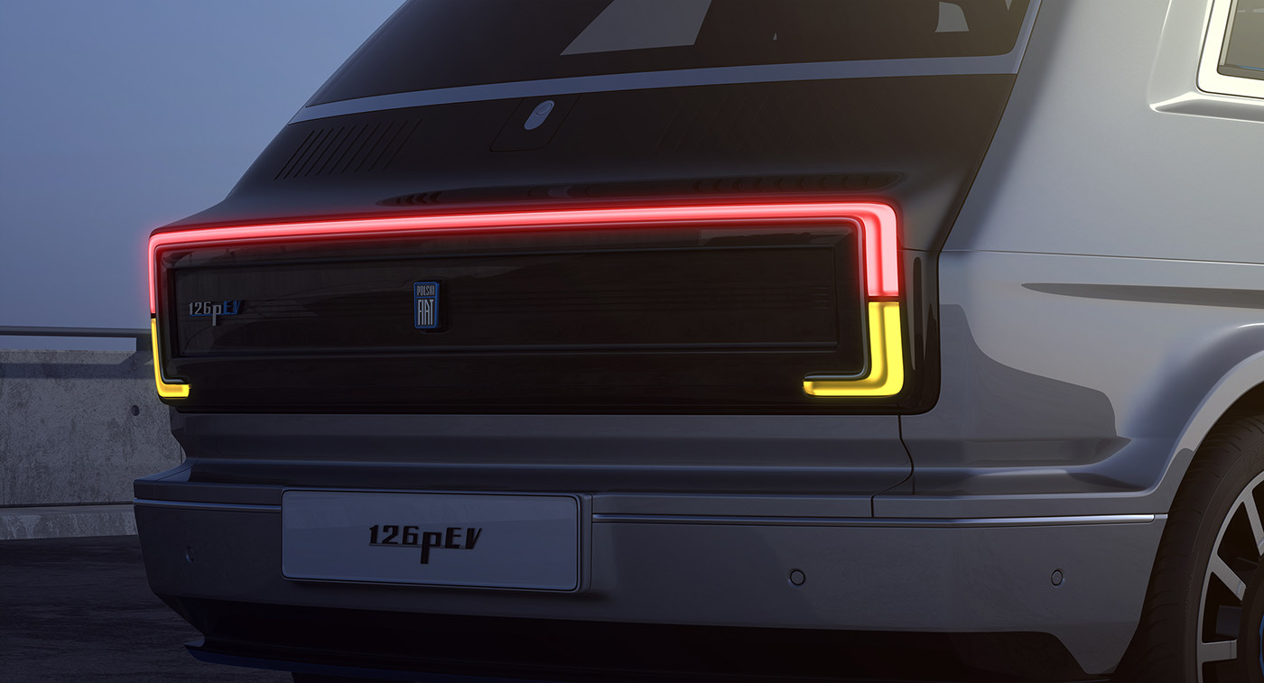 automobile，electric vehicle，Fiat 126P，Vehicle visualization，
