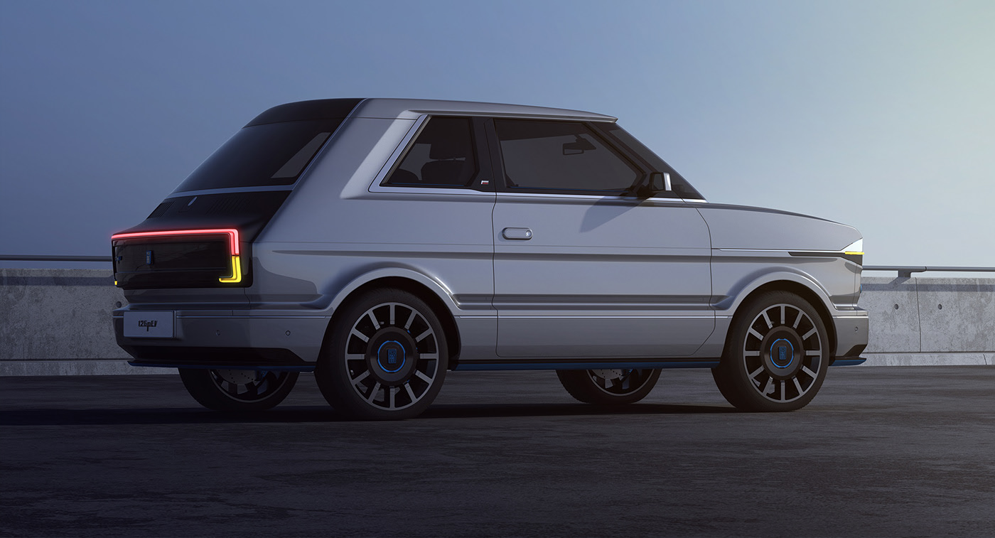 automobile，electric vehicle，Fiat 126P，Vehicle visualization，