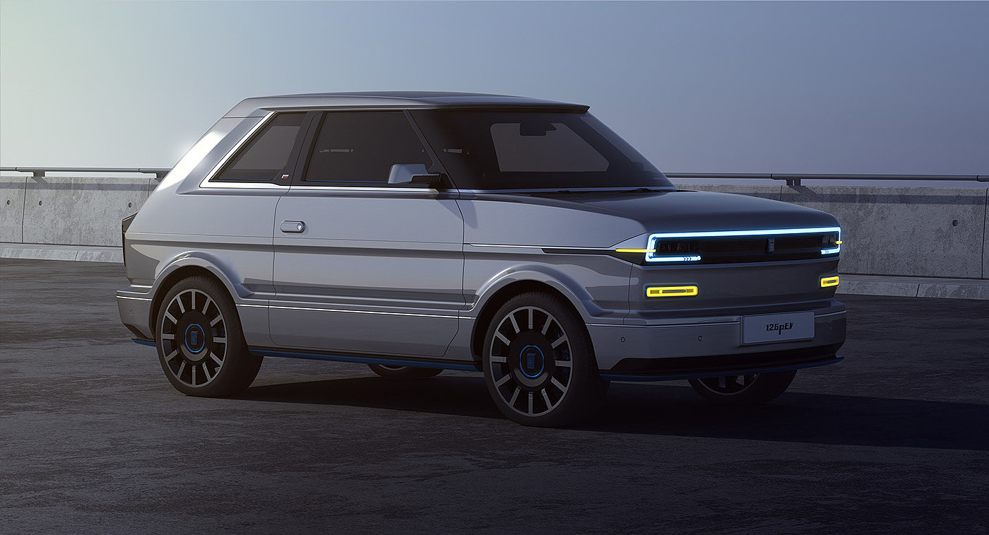 automobile，electric vehicle，Fiat 126P，Vehicle visualization，