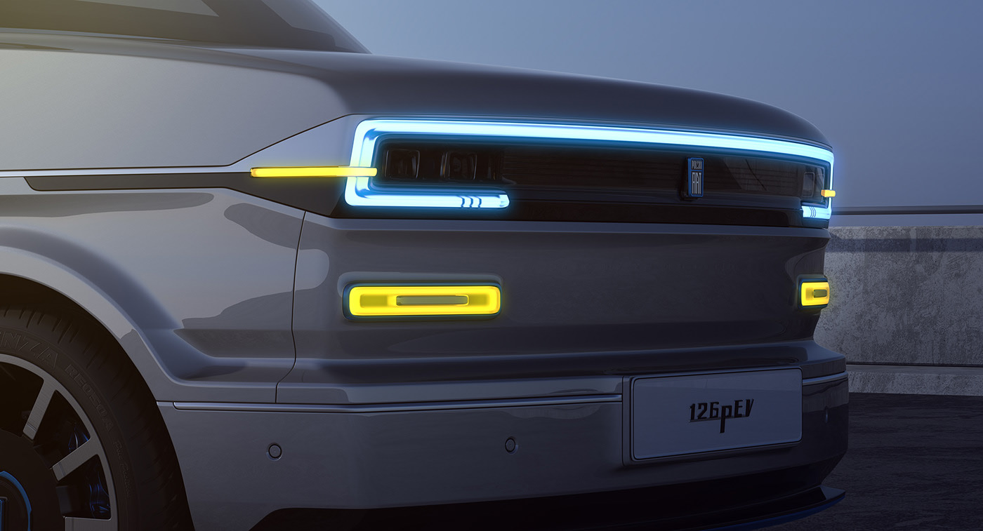automobile，electric vehicle，Fiat 126P，Vehicle visualization，