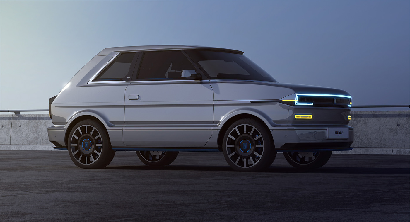 automobile，electric vehicle，Fiat 126P，Vehicle visualization，