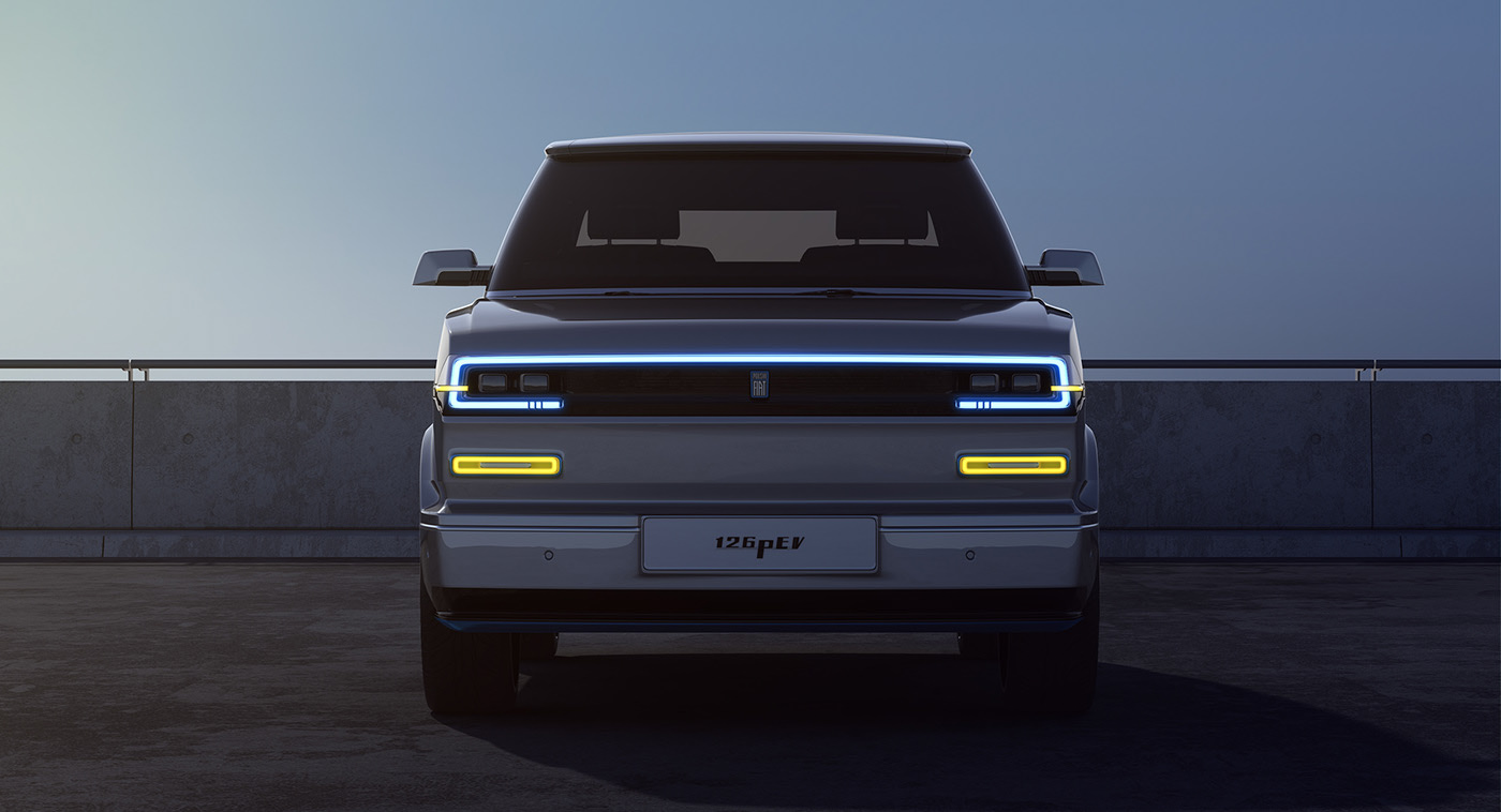 automobile，electric vehicle，Fiat 126P，Vehicle visualization，