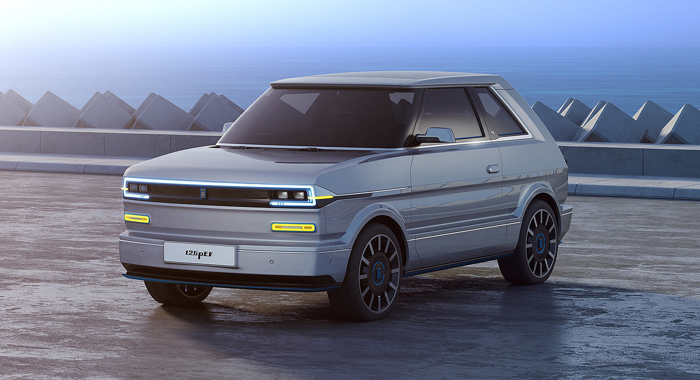 automobile，electric vehicle，Fiat 126P，Vehicle visualization，
