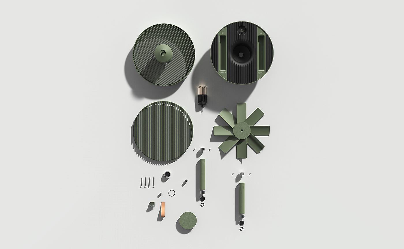 household electrical appliances，Electric fan，removable，wireless，