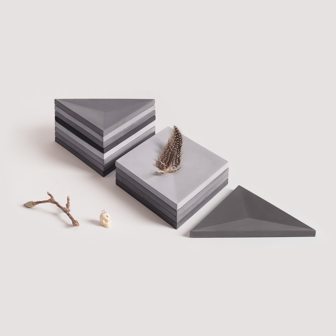 Minimalism，concrete，tableware，modularization，