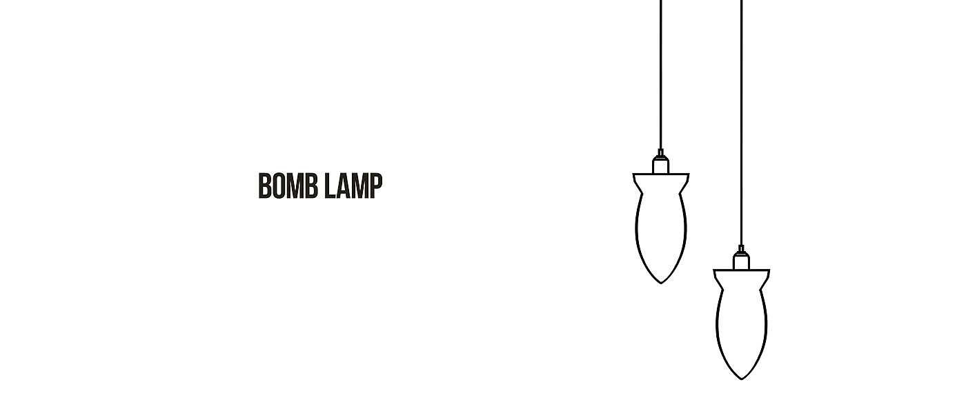 Bomb Lamp，灯具设计，白色，