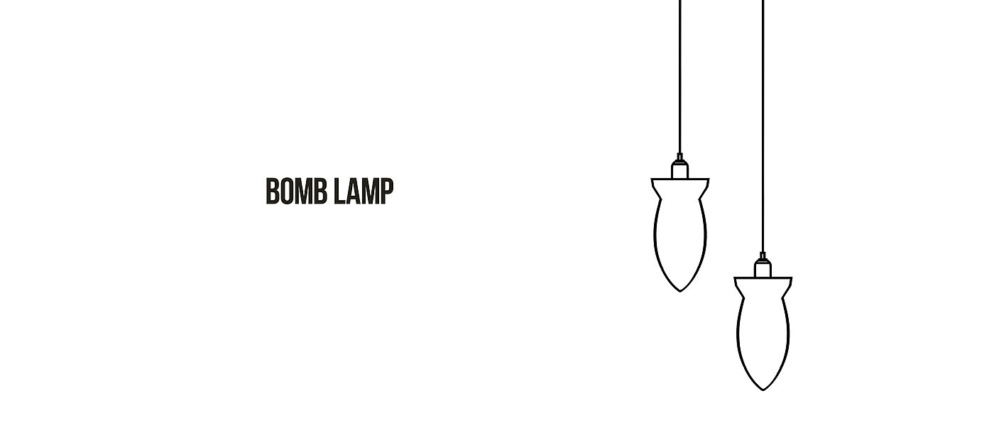 Bomb Lamp，Lamp design，white，