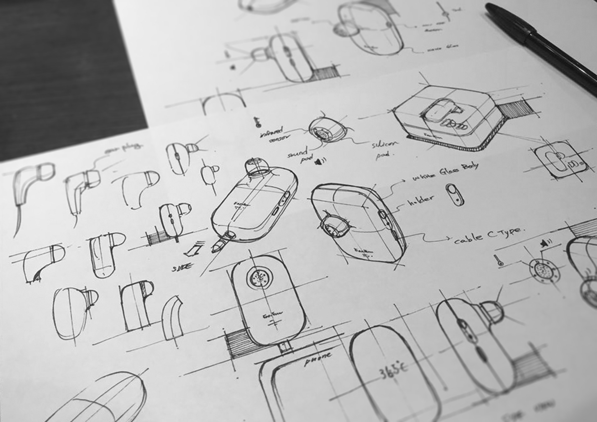 Ear-fun，industrial design，thermometer，The thermometer，Ear thermometer，