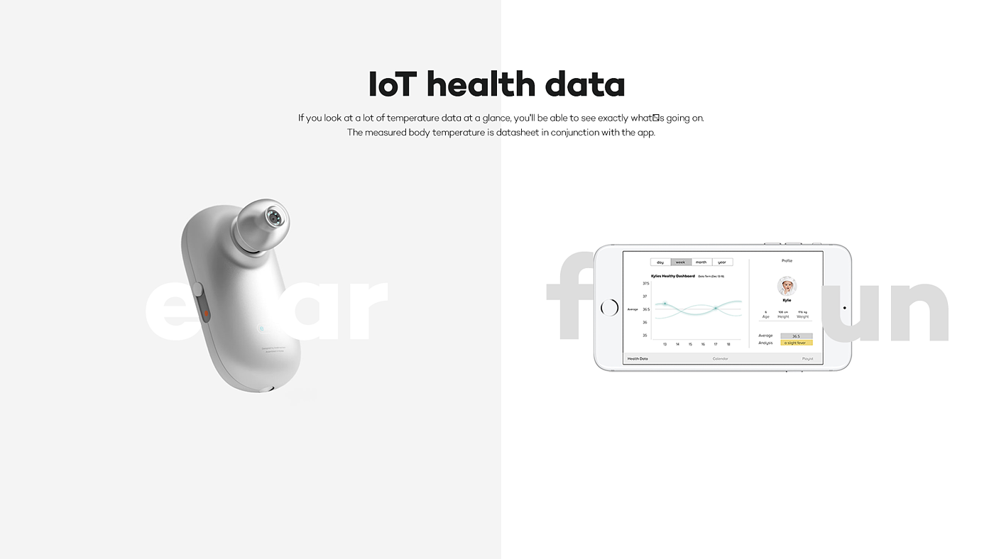 Ear-fun，industrial design，thermometer，The thermometer，Ear thermometer，