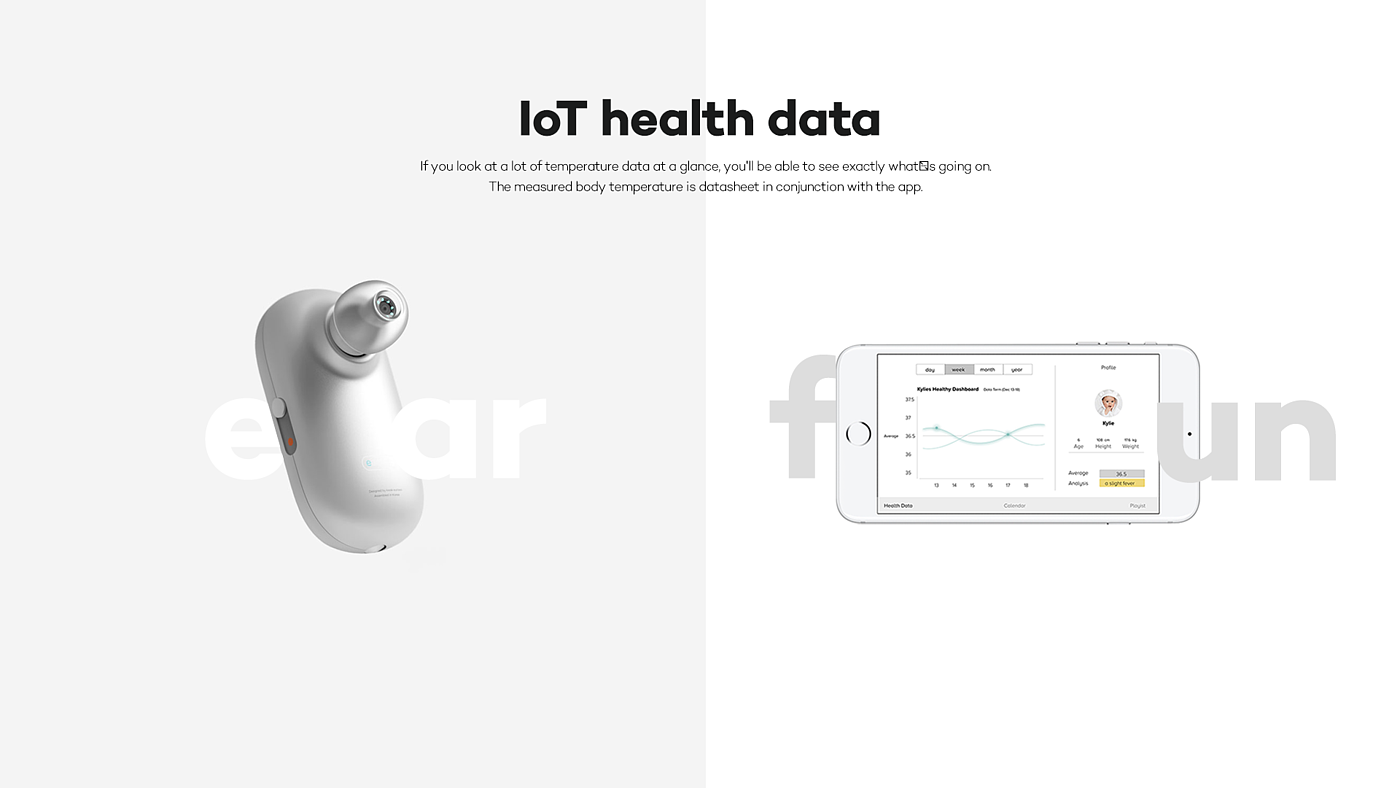 Ear-fun，工业设计，温度计，体温计，耳温计，