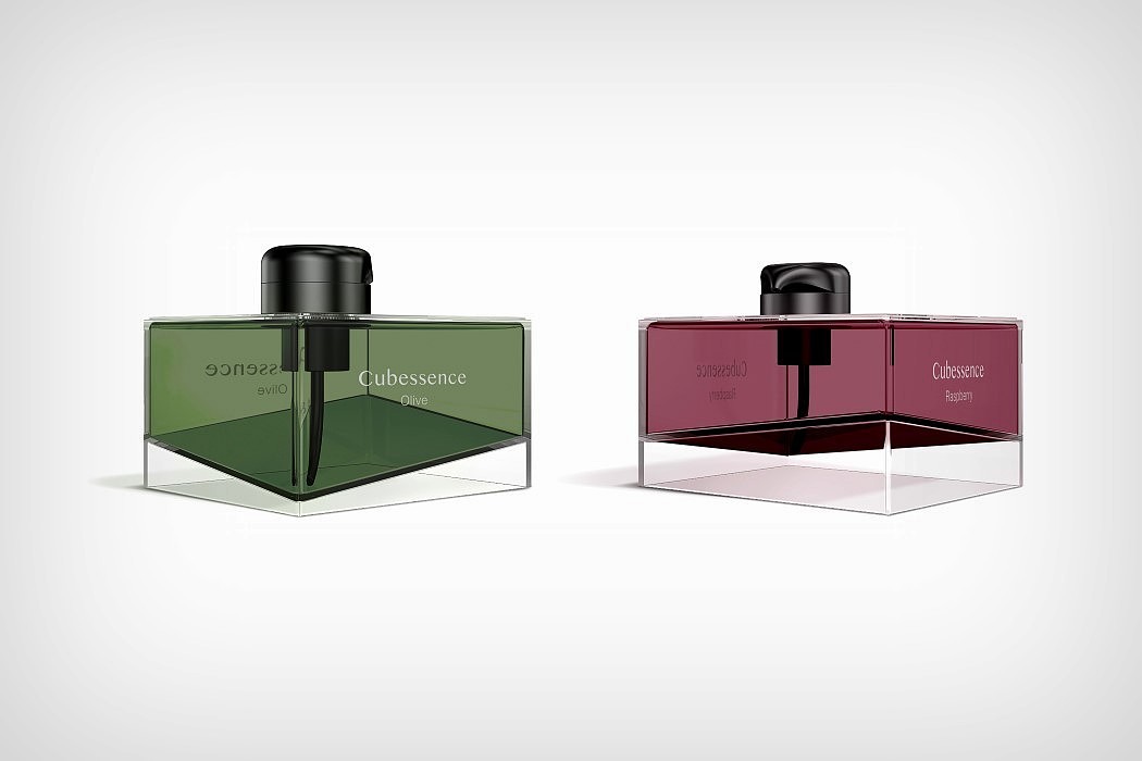 Cubic gasoline，red dot，packing design，Perfume bottle，
