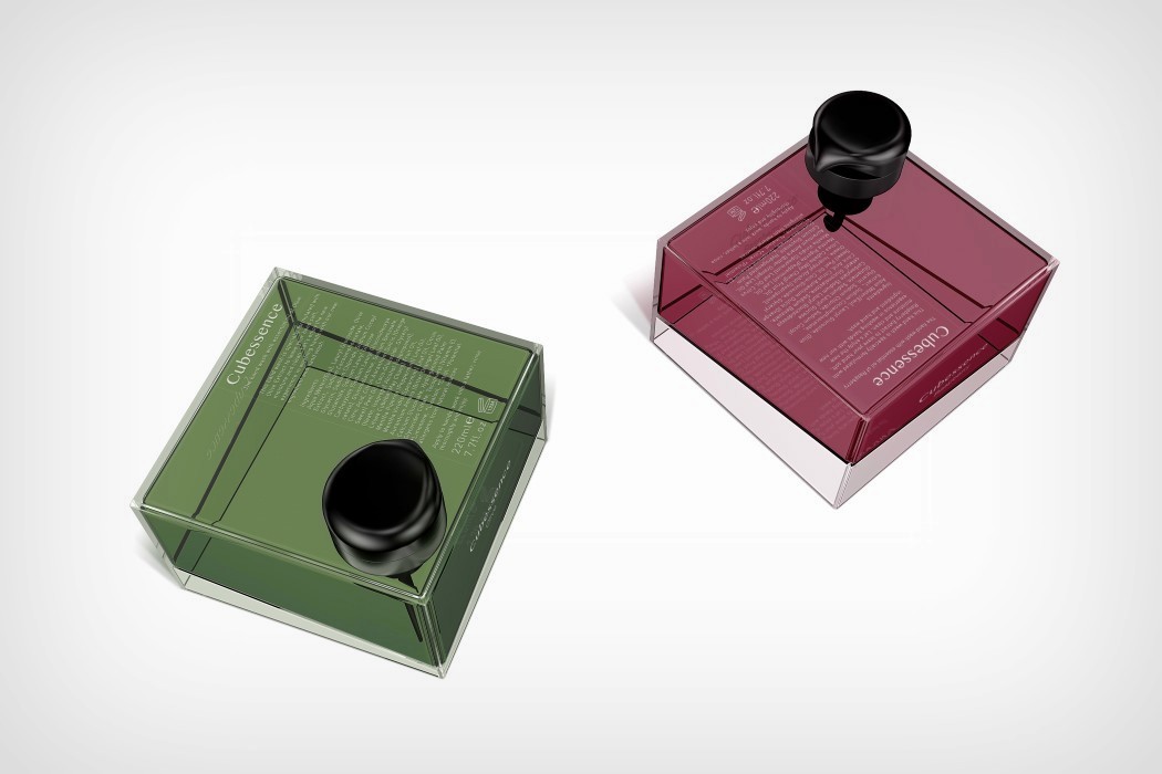 Cubic gasoline，red dot，packing design，Perfume bottle，