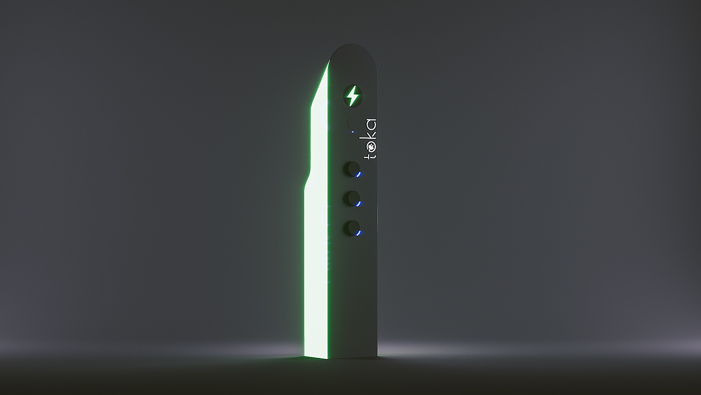 Design of electric charging pile，Metal，conceptual design，